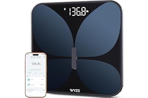 WYZE SCALE Wyze Smart Scale X Butterfly - Scale for Body Weight, BMI, Body Fat, Muscle Mass, Accurate Bathroom Digital Scale with Heart Rate Monitor | Sync Fitness Apps | for People, Baby & Pet, 400 lbs, Black