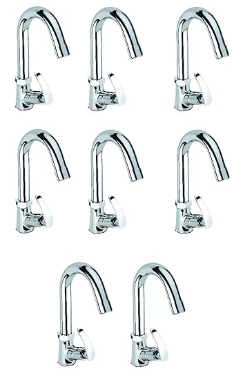 Njt Swan Neck Pan Code 10368 Faucet Silver Chrome Plated Tap