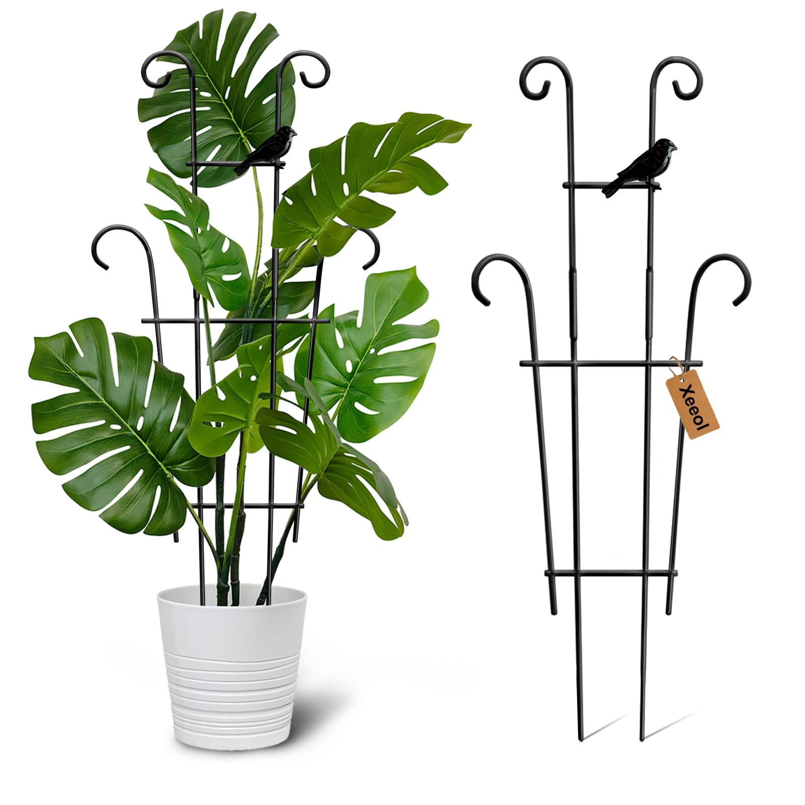 Photo 1 of Xeeol 23in Plant Trellis Indoor, Trellis for Potted Plants with Bird, Garden Trellis Climber Support for Climbing Plants Pothos Hoya Vine