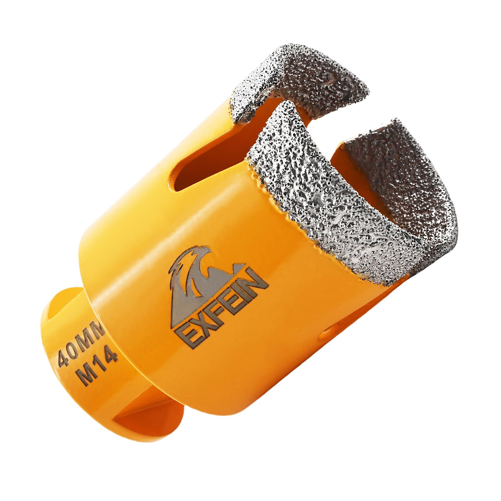 EXFEIN Diamond Core Drill Bit - 40MM Tile Hole Saw Drill Bit for Drilling Ceramic Porcelain Tile Marble Brick Granite M14 Thread Dry Core Drill Bit