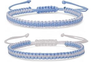 by Isla Jewelry 2 Pcs Red Black Color Matching Bracelets for Best Friends and Couples Gift for Her Him Birthday Boyfriend Girlfriend Besties Friendships