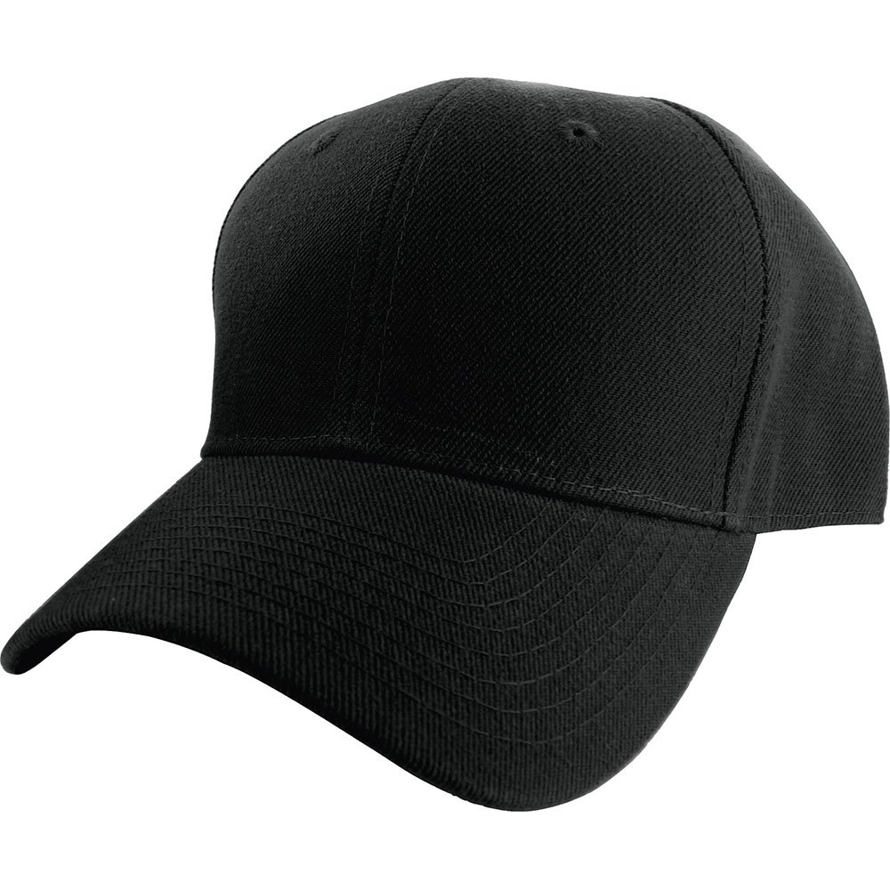 plain black fitted baseball hat