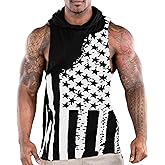 FLLSGT Men's Workout Hooded Tank Tops Sports Training Sleeveless Gym Hoodies Fitness Bodybuilding Cut Off Muscle Shirts