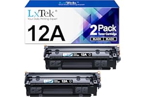 LxTek Compatible Toner Cartridge Replacement for HP 12A Q2612A Compatible with Laserjet 1012 1022 1020 1018 1022N 1010 3015 3050 3030 3052 3055 M1319F Printers (2 Black, High Yield)