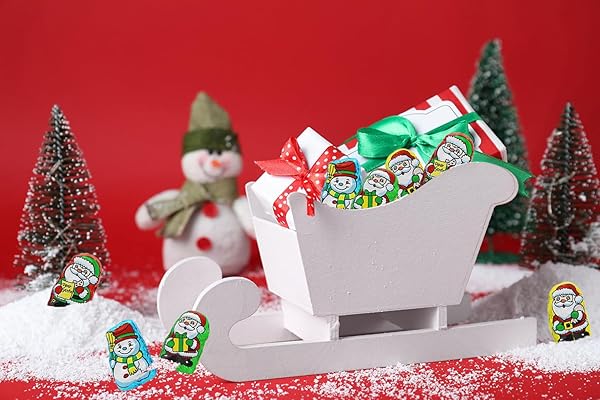 FRUIDLES CHRISTMAS SANTA HELPERS, MILK CHOCOLATE PARTY BAG FILLERS, INDIVIDUALLY WRAPPED FOILS, RESEALABLE BAG, DAIRY – BULK (5 POUNDS)