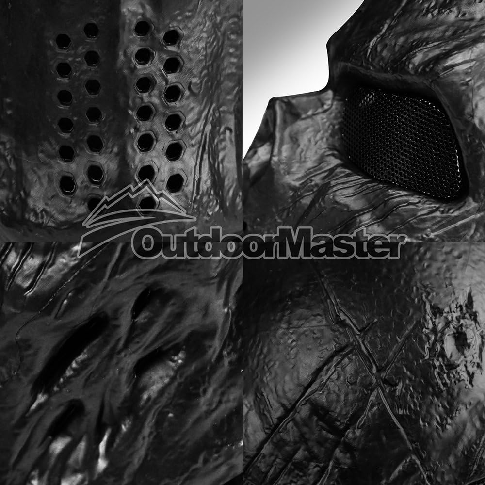 OutdoorMaster Airsoft Mask - Full Face Mask with Mesh Eye Protection (Black) : Sports & Outdoors