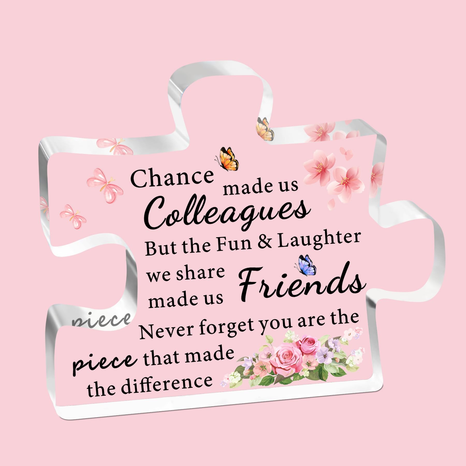 SDOFY Leaving Gifts for Colleagues Women Her Leaving Presents for Colleagues Friend Nurses Teacher Acrylic Plaque Leaving Gifts Retirement Gifts for Women