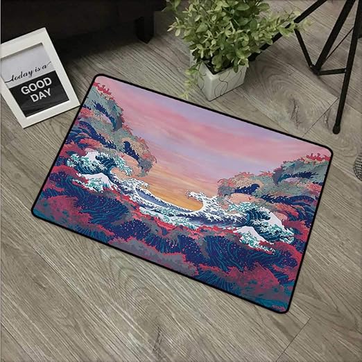 HRoomDecor - Felpudo Moderno y Resistente, diseño Vintage de ...