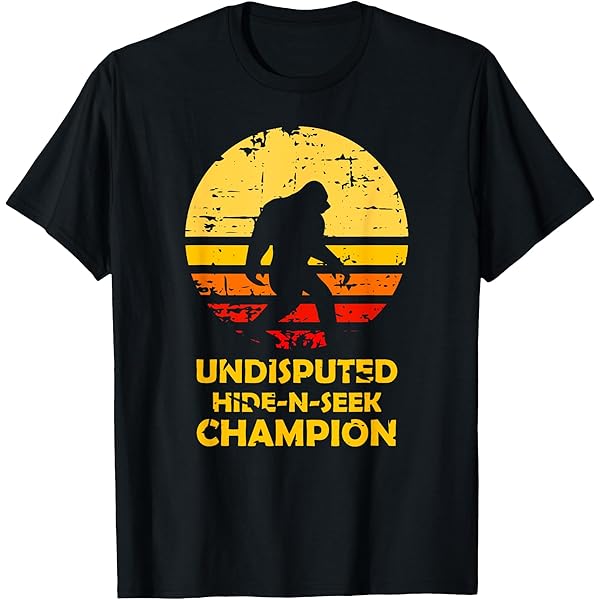 Amazon.com: Undefeated Hide And Seek World Champion Bigfoot T