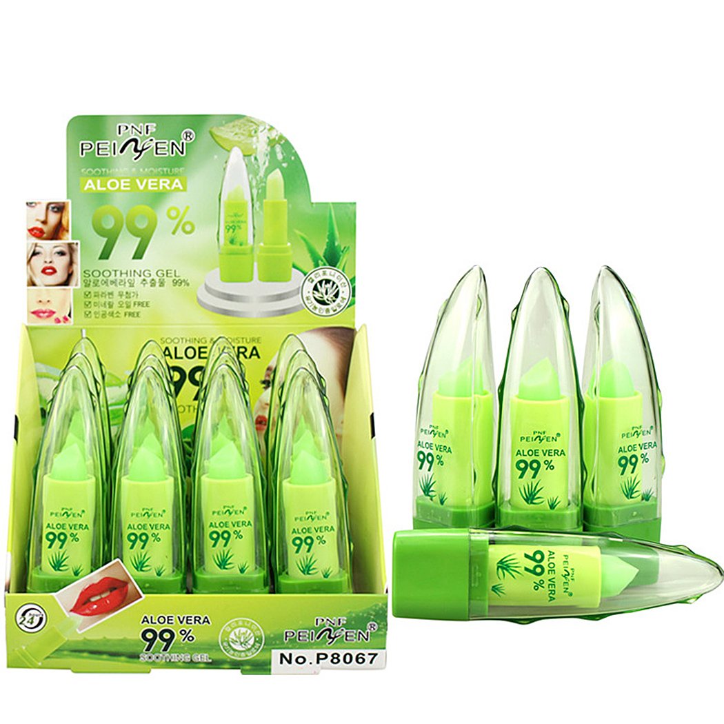 Cindere Natural Aloe Color Temperature Change Lip Long Lasting Moisturizer Lipsticks (1 PCS, Green)