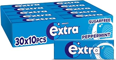 Extra Peppermint Sugar Free Gum Bulk Pack 30 x 10 Pieces Xylitol Fresh Breath