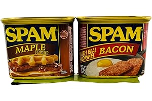 BRAMBO'S MARKET Spam Lover's Breakfast Bundle: Includes Maple Flavored Spam and Spam Made with Real Bacon and 1 Reusable Bag for Leftovers or Storage.