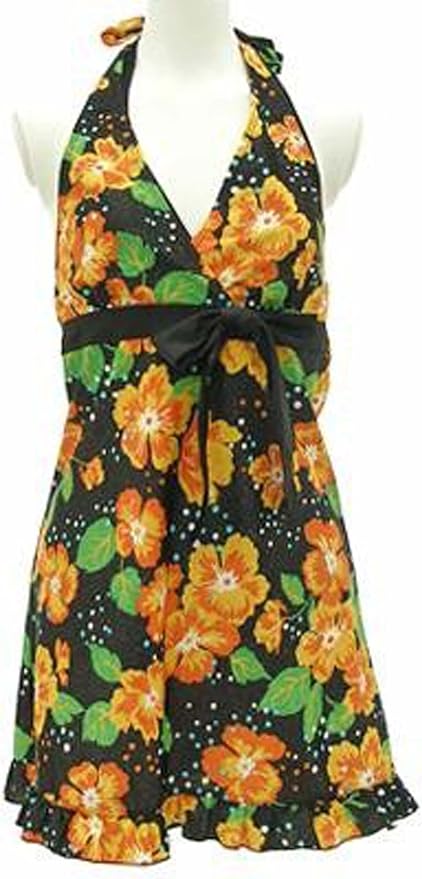 Amazon Co Jp 水着 洋服 レディース カラフルフラワー大柄ワンピース 6380円 6264円 ホーム キッチン