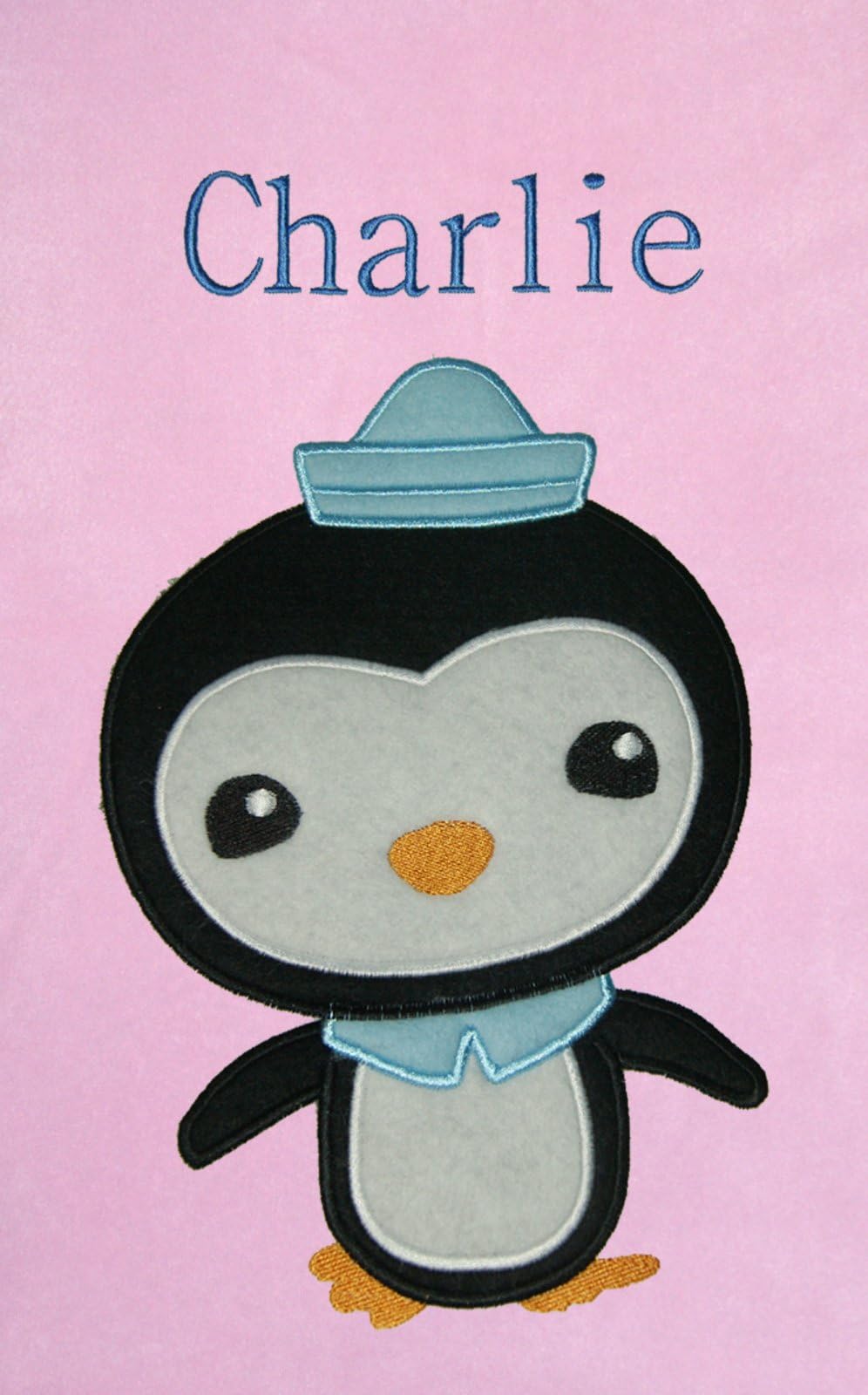 Octonauts Peso Personalised Applique Super Soft Fleece Blanket. (Pink)