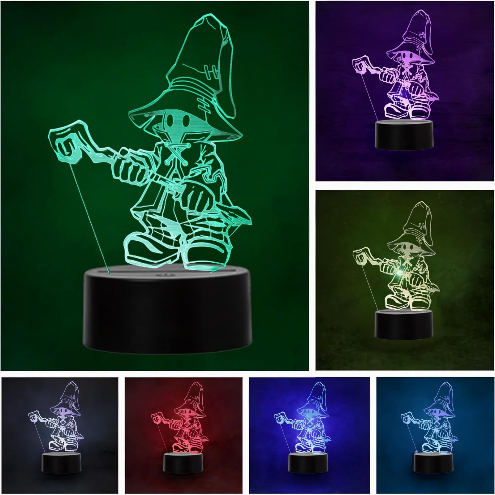 LED Video Game Lamp Vivi FFIX Color Changing USB Night Light and Decoration
