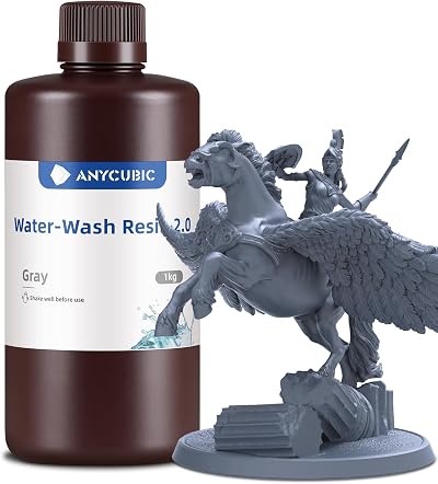 ANYCUBIC Water Washable 2.0 3D Resin 1kg Gray 405nm High Precision