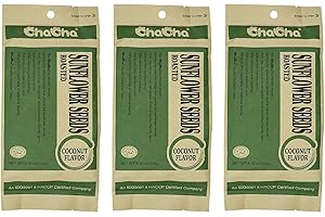 ChaCha Coconut Flavored Roasted Sunflower Seeds (3 Pack, Total of 750g)