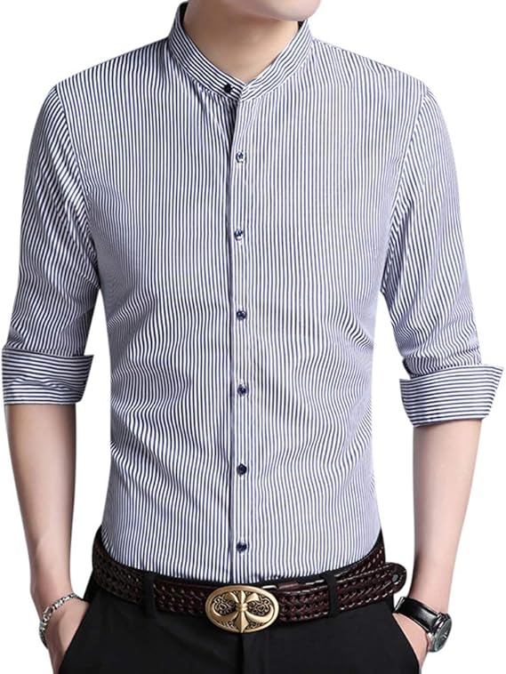 Amazon Yffushi メンズ ワイシャツ Yシャツ 長袖 ストライプ S 2xl 3色 シャツ 通販