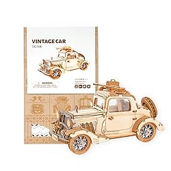 ROBOTIME 3D Wooden Puzzles Car DIY Model Kits to