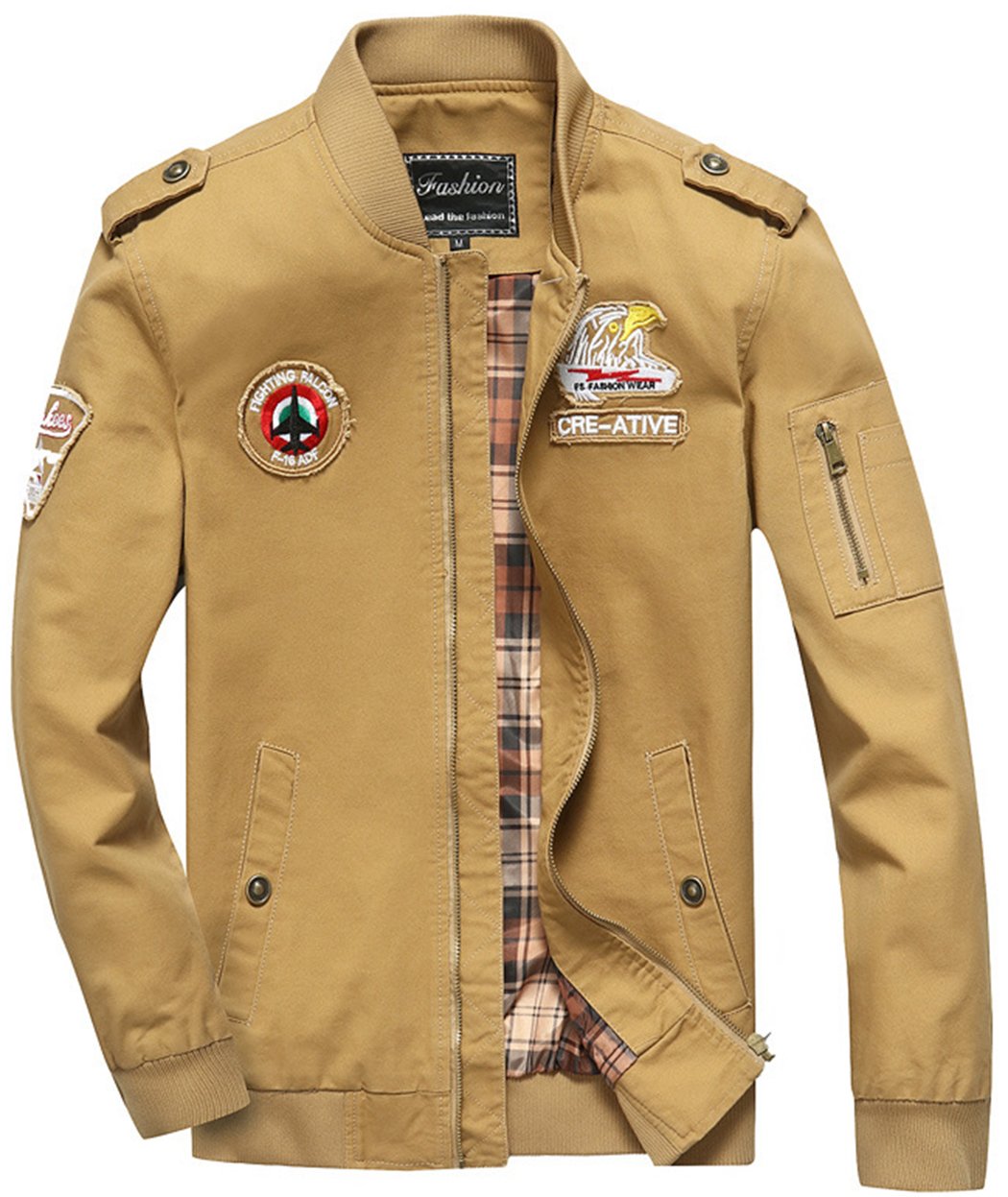 Sawadikaa Men's Military Cotton Lightweight Jacket Windbreaker Wind