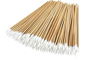 Garrelett 6-Inch Long Cotton Swabs for Precision Cleaning - Ideal for Electronics, Guns, Pet Care, Makeup, Crafts - Nature Co