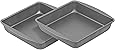 G & S Metal Products Company OvenStuff Nonstick Square Cake Baking Pan 9'', Set of 2, Gray