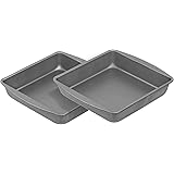 G & S Metal Products Company OvenStuff Nonstick Square Cake Baking Pan 9'', Set of 2, Gray
