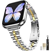 MioHHR Thin Metal Bands Compatible with Apple Watch Band Ultra3/2/1 Series 11 10 9 8 7 6 5 4 3 2 1 SE3/2/1,Slim Narrow Stainless Steel Strap for Women iWatch 49mm 46mm 45mm 44mm 42mm 41mm 40mm 38mm