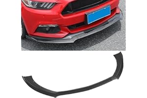 GEARUP Front Bumper Lip Compatible with Ford Mustang 2015 2016 2017 Carbon Fiber Printing Front Lip Splitter ABS Front Spoiler