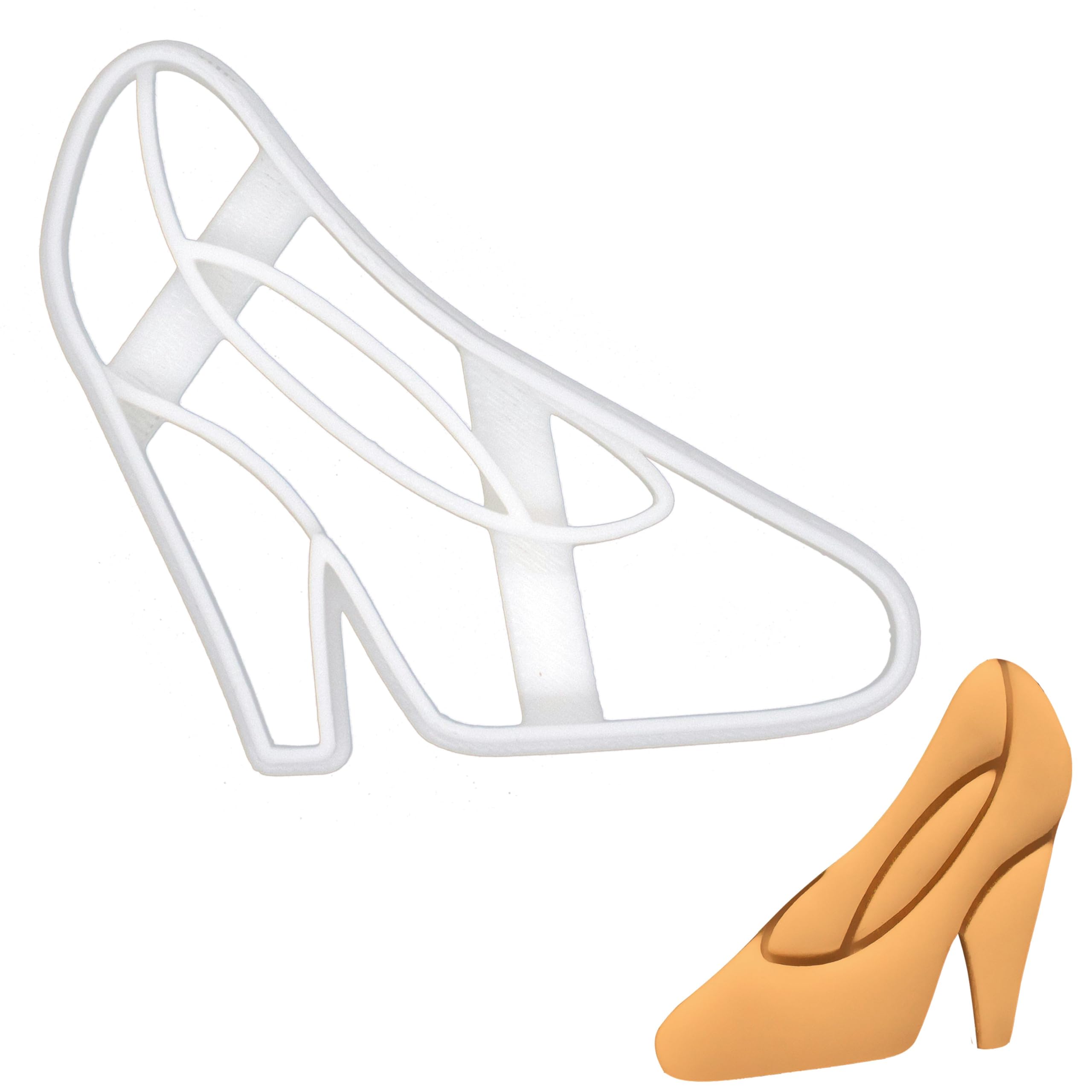 BAKERLOGY High Heel Shoe Cookie Cutter - Detailed Biscuit Cutter Design for Baking and Crafts, Ideal on Fondant, Dough, Clay