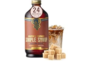 P PORTLAND SYRUPS Portland Syrups Brown Sugar Simple Syrup - Drink Mix for Exceptional Cocktails, Simple Syrup for Cocktails, Sugar Syrup for Drinks, Simple Syrup for Coffee, Mocktails, Baking, 12 oz, Pack of 1