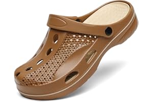 SOSOWHLTE Men's and Women's Arch Support Clogs Garden Shoes Slip-on Outdoor Beach Slippers with Removable Cushion Insole