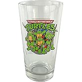 Surreal Entertainment Teenage Mutant Ninja Turtles Leonardo Donatello Raphael Michelangelo 16oz Pint Drinking Glass