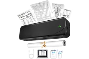 LABELCREATE Portable Printer Wireless for Travel, Bluetooth Thermal Printer 300DPI, M833 Inkless Printer Support US Letter, A4 & 2/3/4" Thermal Paper, Compatible with Android & iOS & Laptop for Work, Office, Home