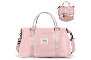 SYCNB Gym Bag for Women, Travel Duffel Bag,Weekender Overnight Bag with Wet Pocket&Trolley Sleeve,Carry On Personal Item Bag