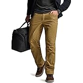 CQR Men's Winter Fleece Lined Pants, Water-Resistant Outdoor Stretch Work Pants, Windproof Casual Pants with Pockets