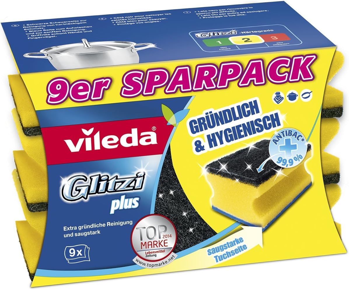 Vileda Glitzi Plus Topfreiniger, 9er Pack
