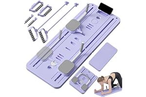 Pafal Pilates Board, Pilates Reformer Set, Multi-Purpose Foldable Pilates Reformer Board for Home, 5 in1 Pilates Sliding Board, Pilates Equipment