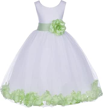 rose petal flower girl dress