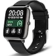 Popglory Smart Watch, Smartwatch with Blood Pressure, Blood Oxygen Monitor, Fitness Tracker with Heart Rate Monitor, Full Tou