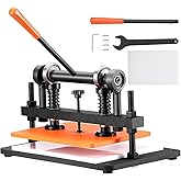 VEVOR Leather Cutting Machine, 14.2 x 10.2 in Embossing Plate Manual Die Cutter, 0.47 in Pressure Stroke Leather Embossing Machine, Dual Guide Shafts Die Cut Machine for Various of Materials