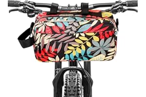 YEEGO DIRECT Bike Handlebar Bag, Bike bag front Lady Man Multifunctional Waterproof Scooter Bag, Crossbag Girls Bag Handbag Slant Across Bag Shoulder bag for Bicycles Bike Accessories (Black)