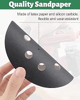 JatilEr 24 Pcs 125mm Sanding Discs 8-Hole Wet/Dry Grit 320-3000 Hook & Loop view 3