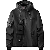 MFCT Men's Techwear Waterproof Windbreaker with Funnel Hoodie