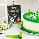 BETESSIN 20 Pcs Football Party Invitations Kids Birthday Invites Boys Girls view 5