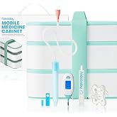 Frida Baby Mobile Medicine Cabinet Travel Kit, Baby Gift Set with Case | Includes NoseFrida SnotSucker, Rectal Thermometer, MediFrida Dispenser, Carrying Case