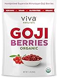 Viva Naturals Premium Himalayan Organic Goji Berries, Noticeably Larger and Juicier, 1lb bag