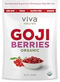 Viva Naturals Premium Himalayan Organic Goji Berries, Noticeably Larger and Juicier, 1lb bag