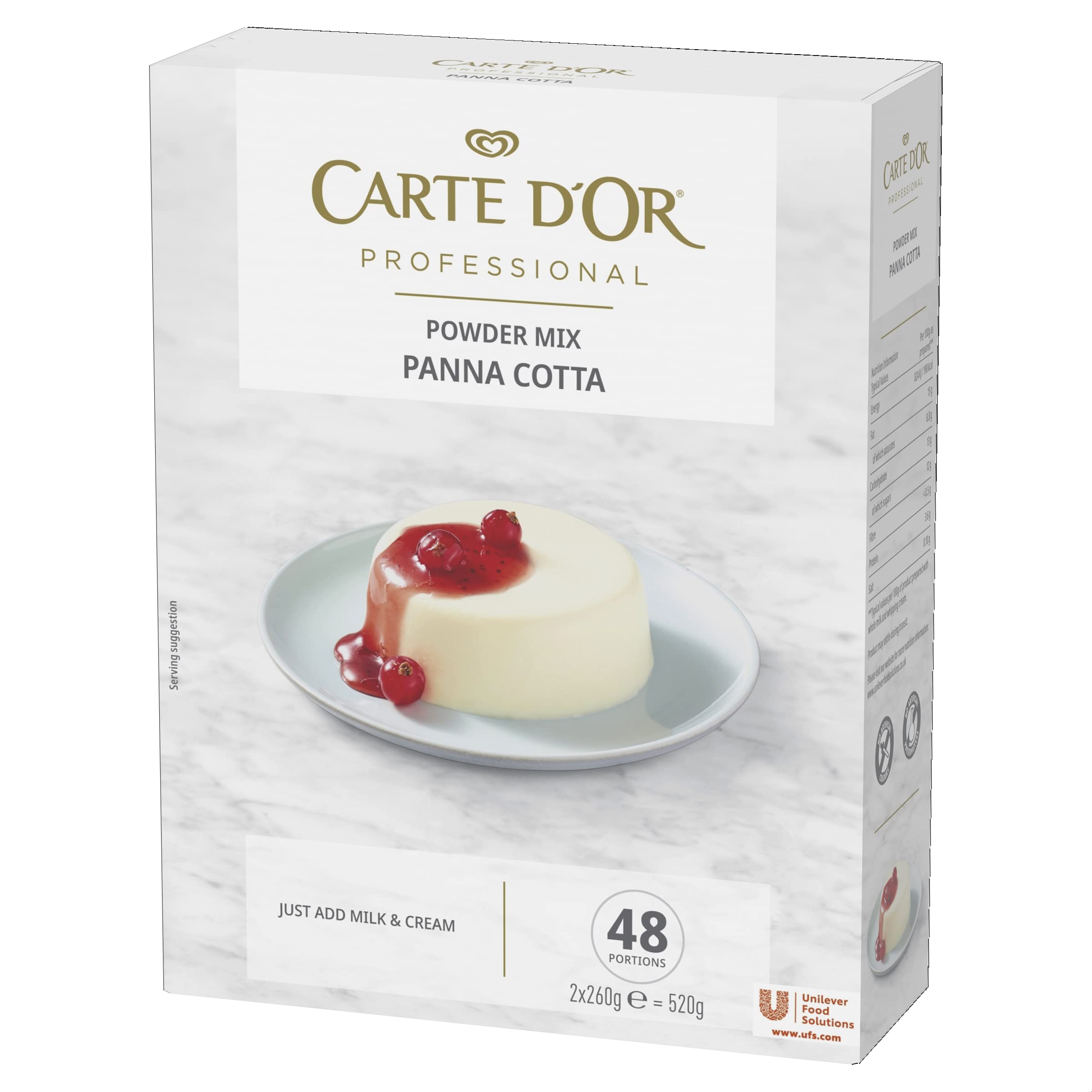 Carte D'Or Panna Cotta Dessert Powder Mix, 520g (Makes 4.5L)