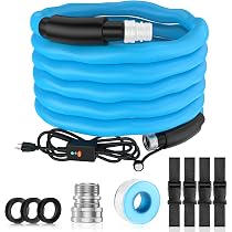 Amazon.com: IMAYCC 50 FT Heated Water Hose for RV, Heat Tape for Water Pipes,  Heated Drinking Water Hose with Thermostat, Function Heated Water Hose for  RV, Home, Houseboat, Greenhouse : Automotive